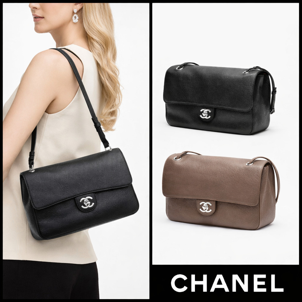 【フォルムが素敵♪】CHANEL マキシ メッセンジャー バッグ
