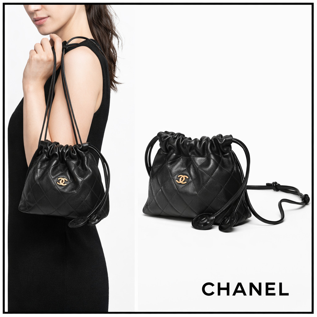 【フォルムが可愛い♪】CHANEL ストラップ クラッチ バッグ
