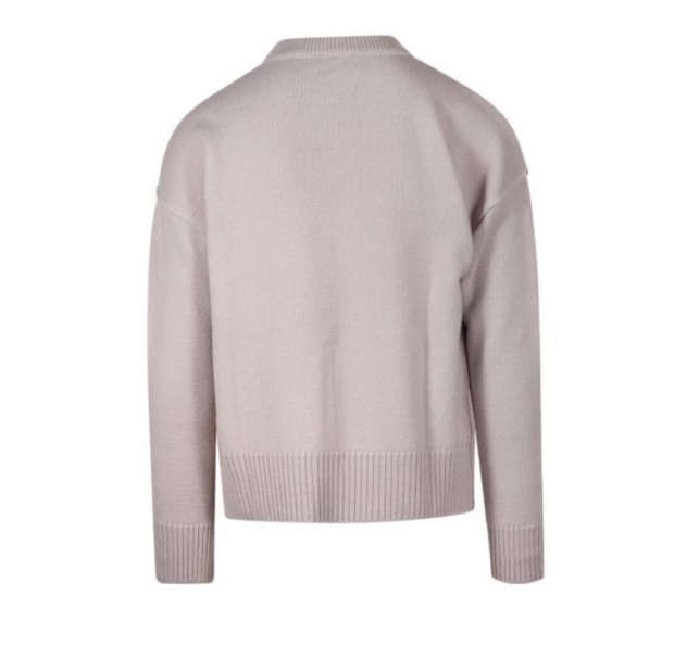 ★AMI★ハートロゴ メリノウール セーター★BEIGE