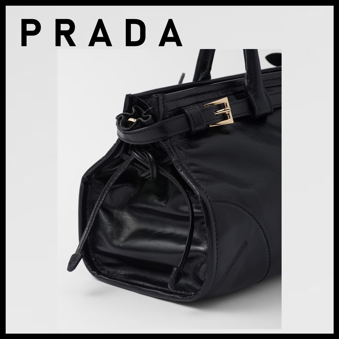 【PRADA】 ミディアム レザー ハンドバッグ