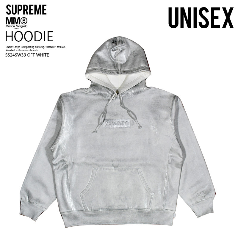 Supreme/MM6 MAISON MARGIELA★FOIL BOX LOGO HOODED SWEATSHIRT (108111112)
