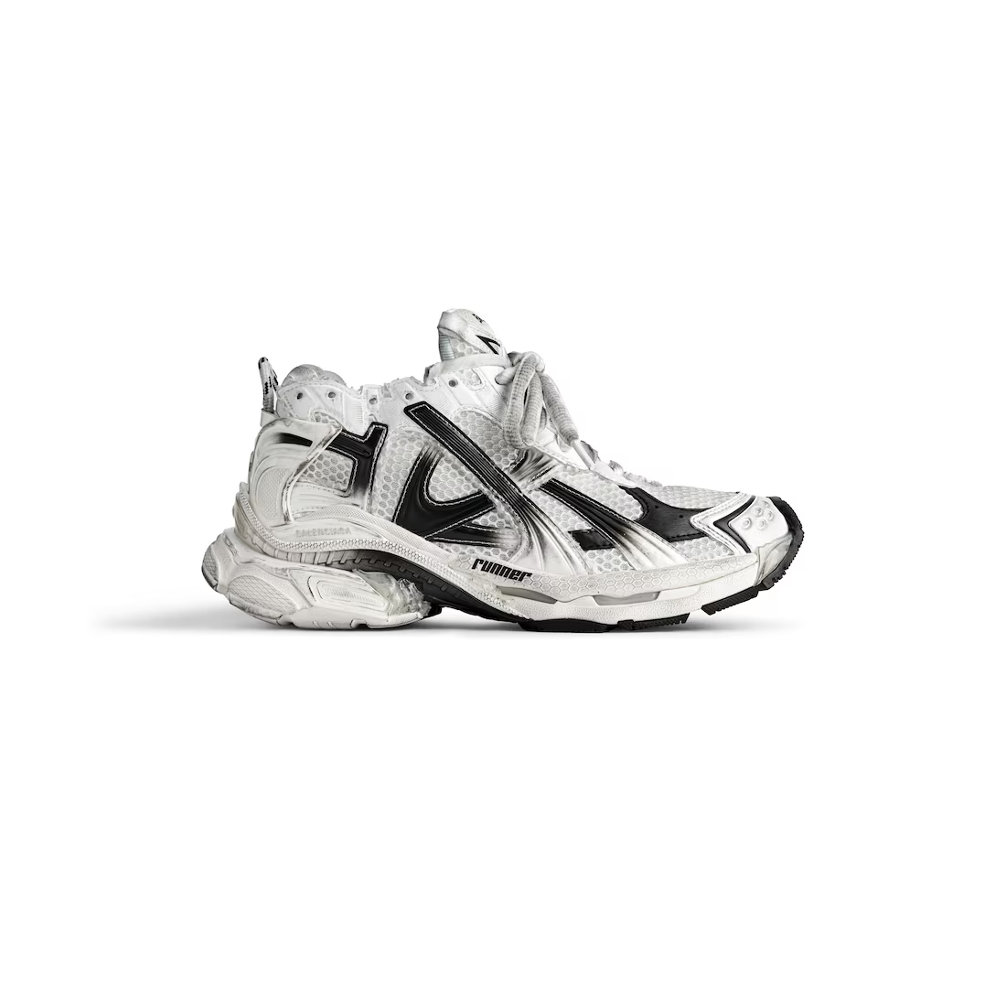 【BALENCIAGA】バレンシアガ ホワイト/ブラック の ウィメンズ Runner Gradient スニーカー