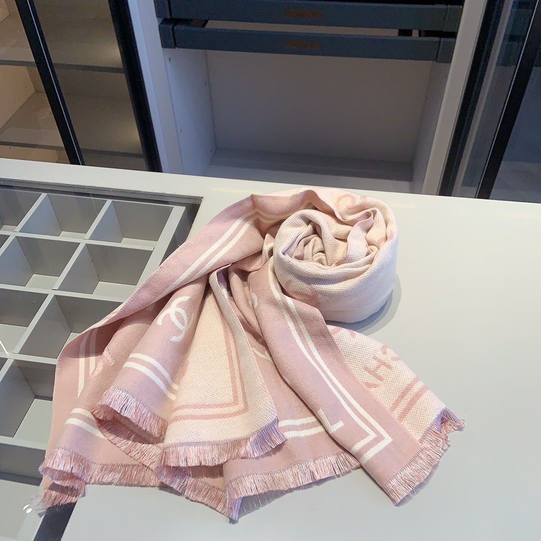 CHANEL シャネルギフトセット 3点 セット バック＋財布＋マフラー ピンク