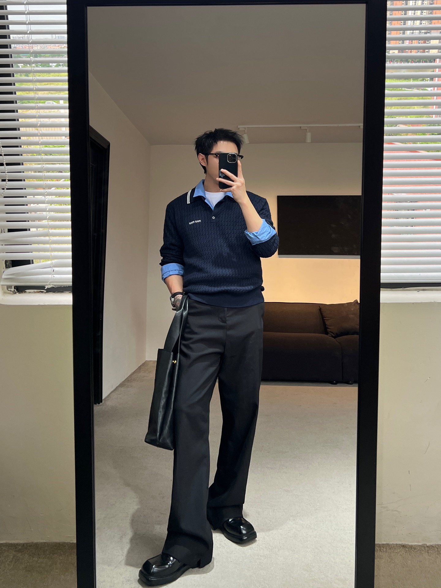  Miu Miu2024秋冬 小刺繍テディベアラウンドネックニットセーター男女兼用