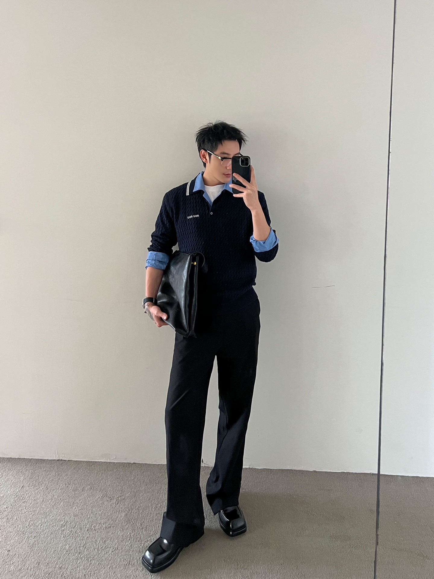  Miu Miu2024秋冬 小刺繍テディベアラウンドネックニットセーター男女兼用