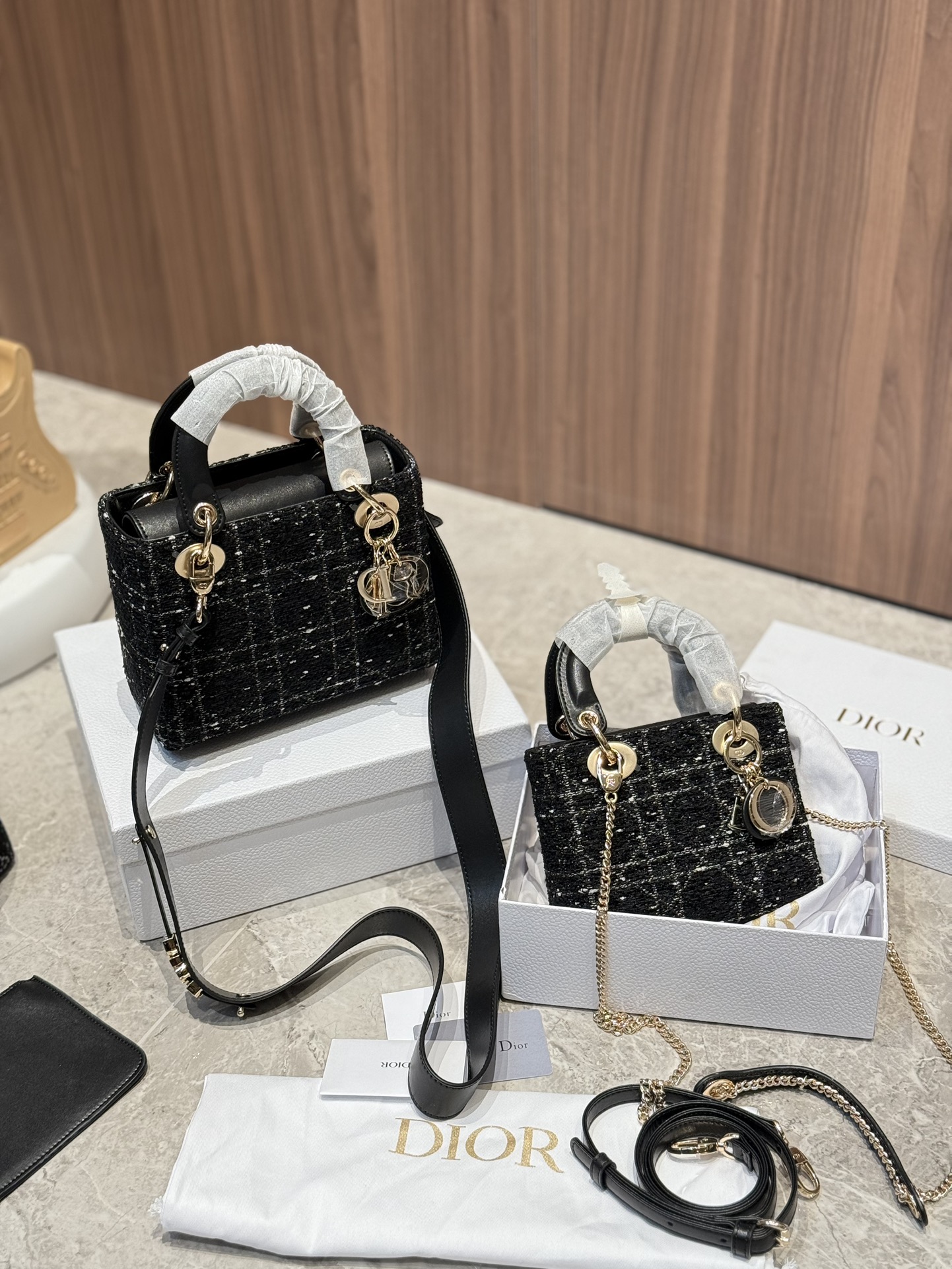 DIOR バッグ　クリスチャンディオール 　レディディオール マイクロカナージュ 2WAYショルダーハンドバッグ 