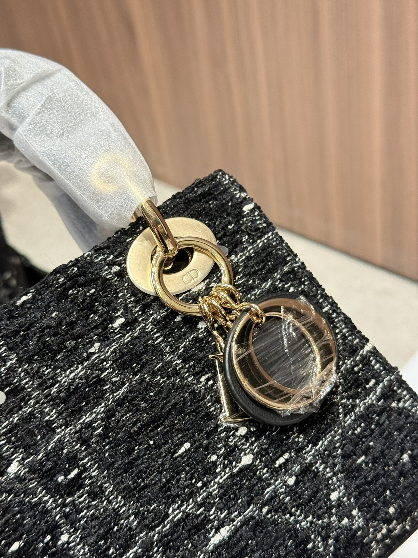 DIOR バッグ　クリスチャンディオール 　レディディオール マイクロカナージュ 2WAYショルダーハンドバッグ 