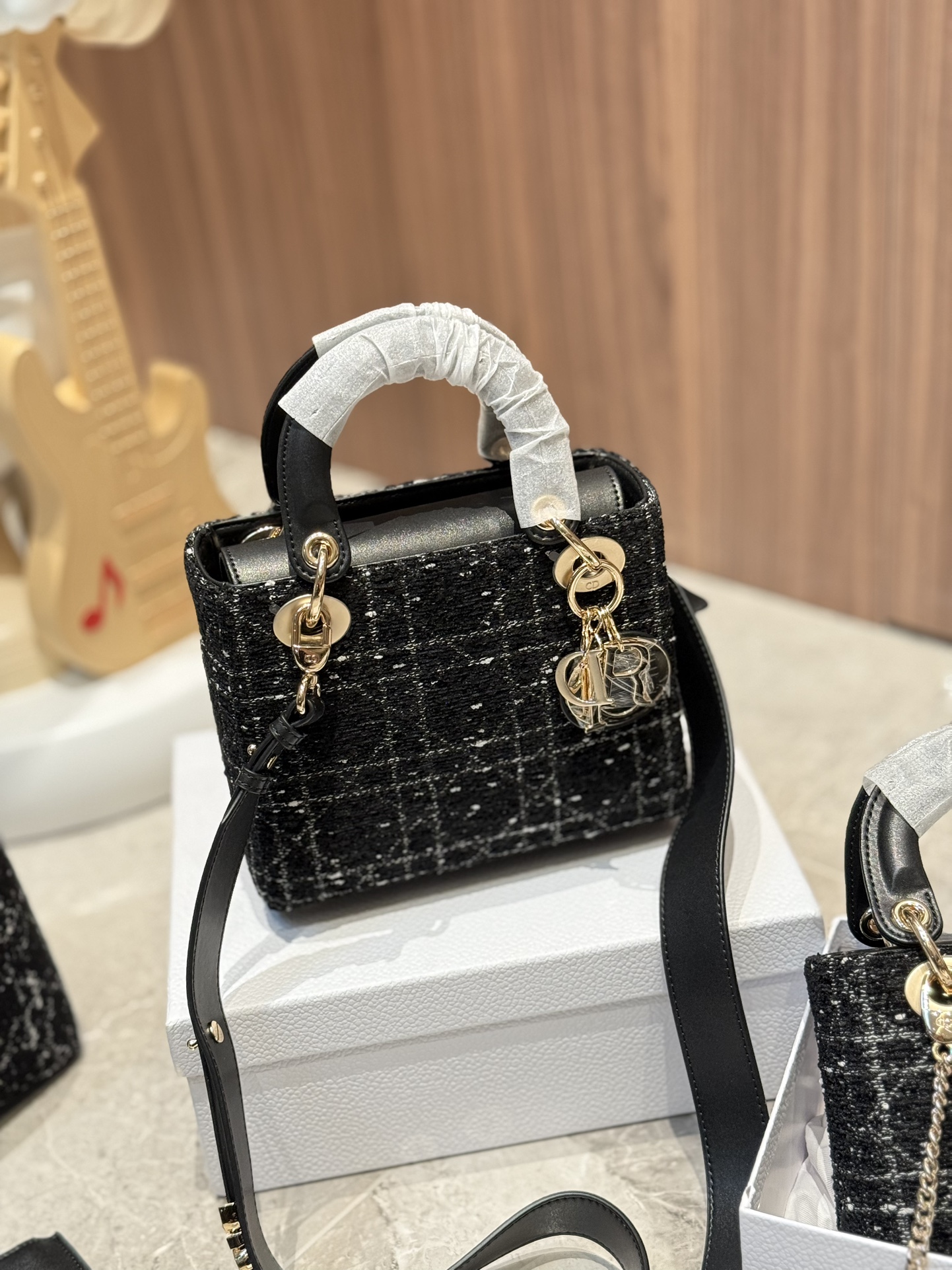 DIOR バッグ　クリスチャンディオール 　レディディオール マイクロカナージュ 2WAYショルダーハンドバッグ 