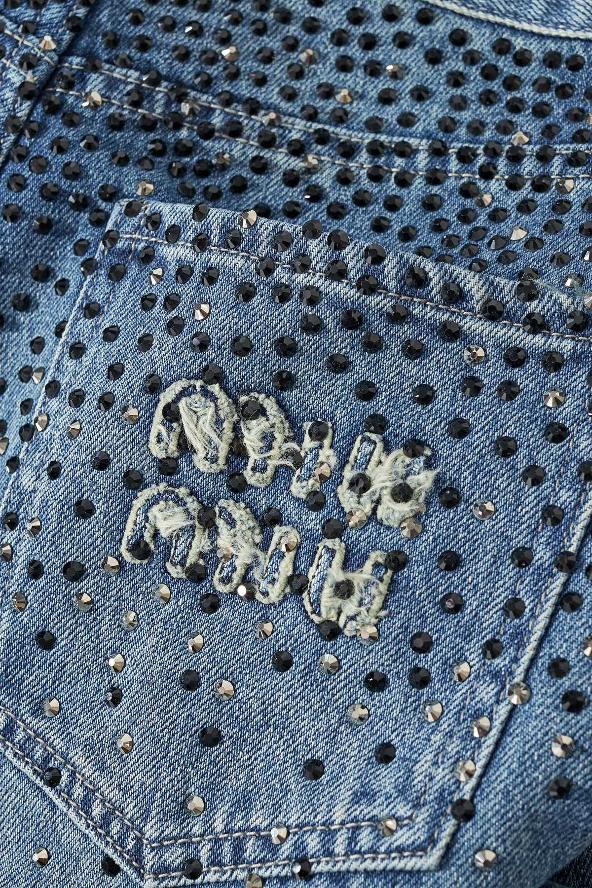 Miu Miu【新作入荷】星柄デニムパンツ　ズボン　男女兼用