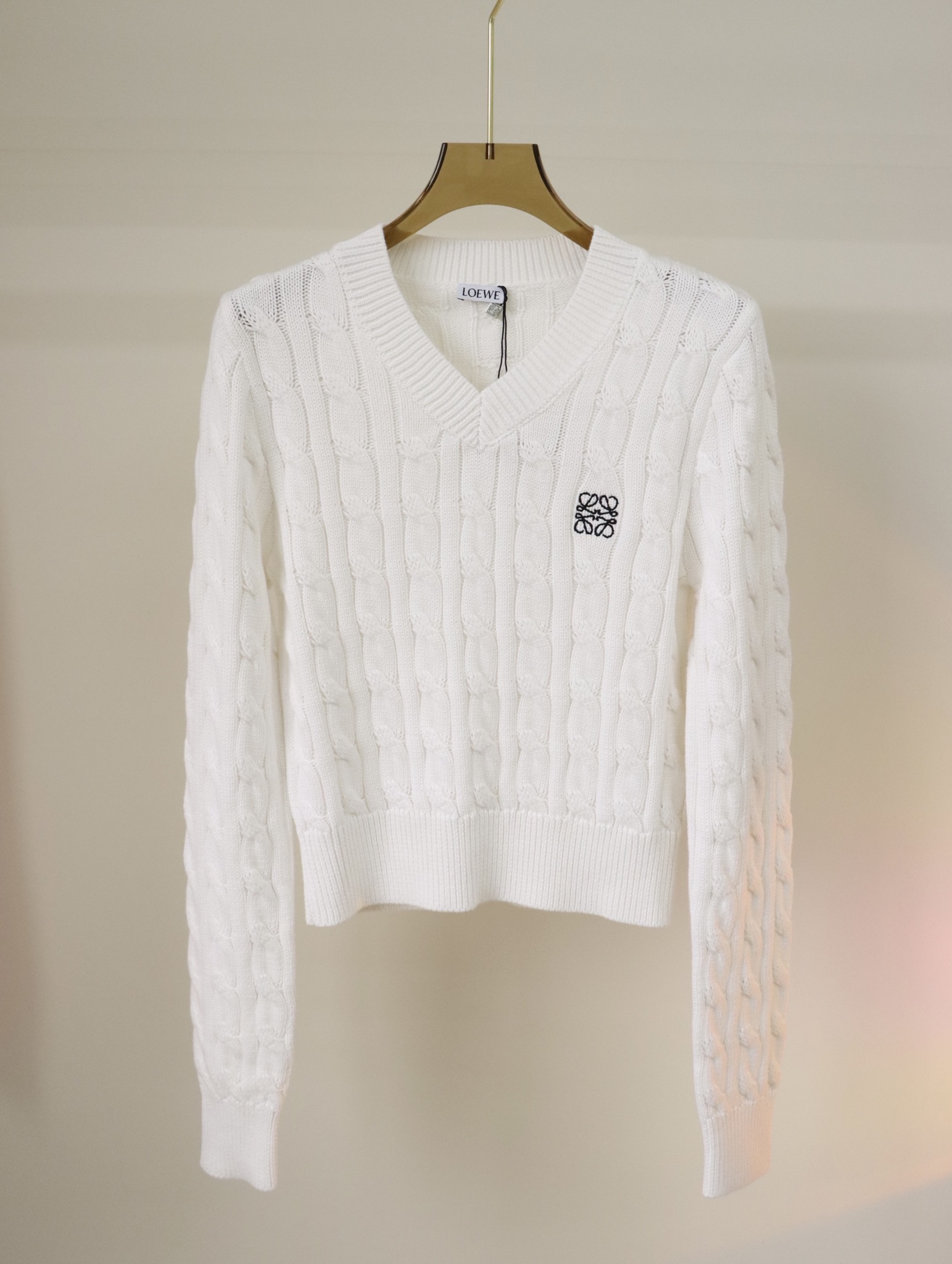 LOEWE ロエベ コットン セーター ニット ピンク 白 ネイビー 2色