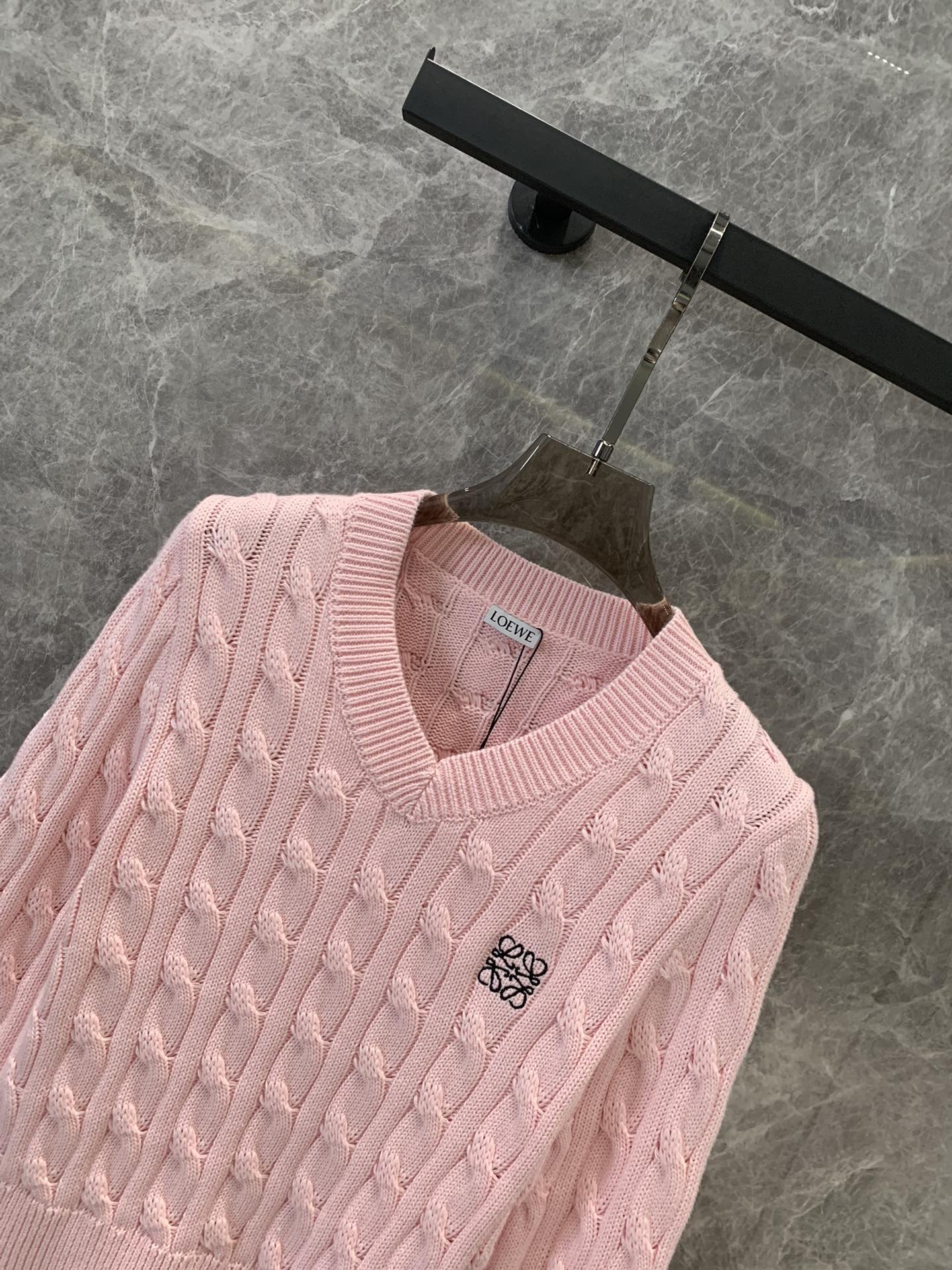 LOEWE ロエベ コットン セーター ニット ピンク 白 ネイビー 2色