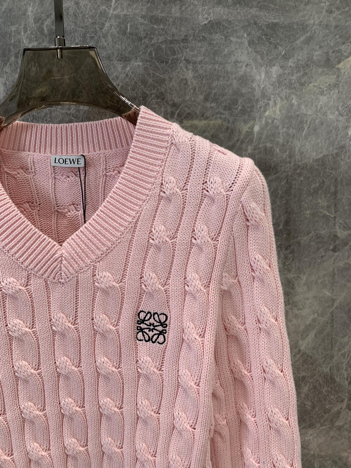 LOEWE ロエベ コットン セーター ニット ピンク 白 ネイビー 2色