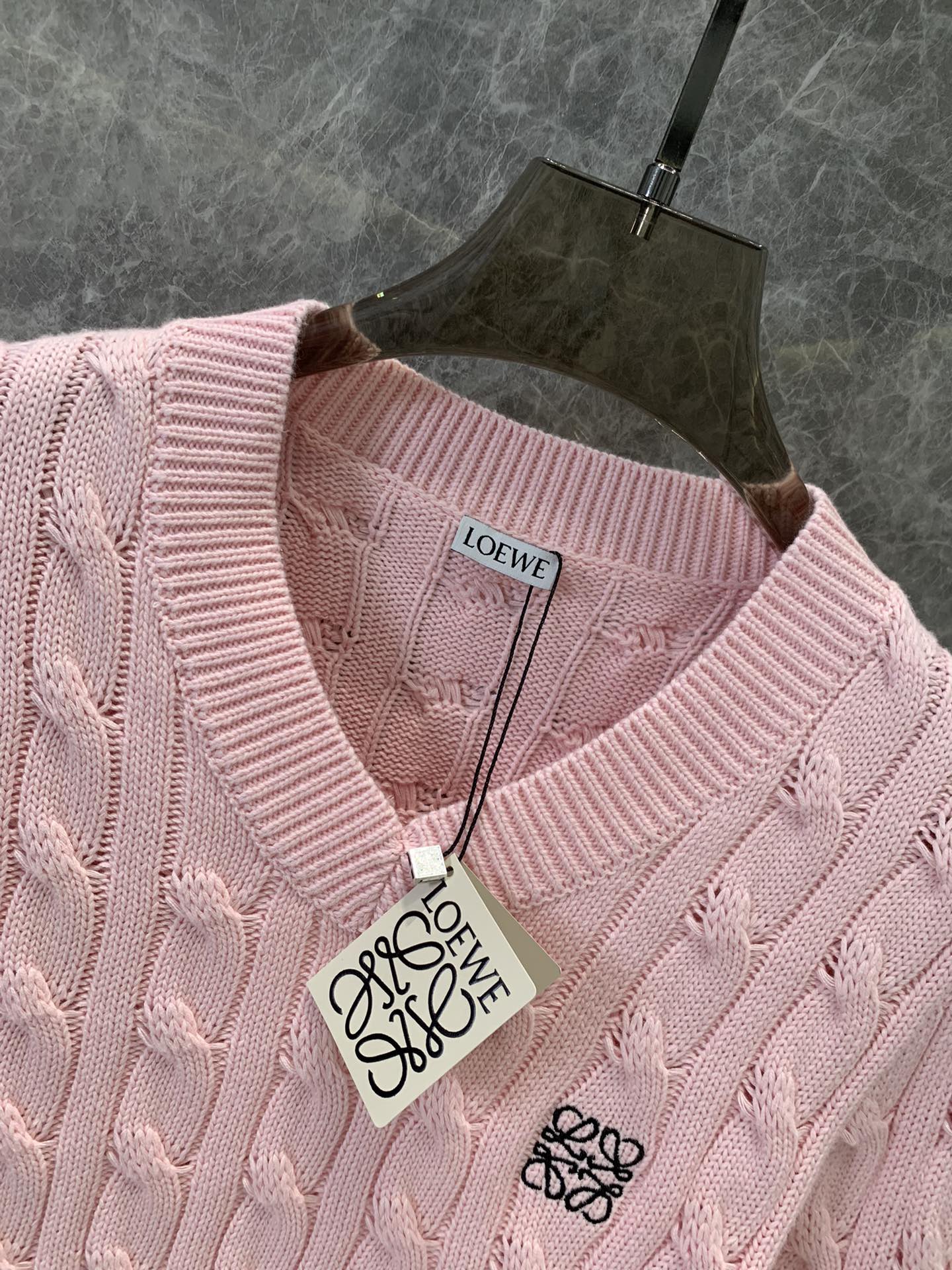 LOEWE ロエベ コットン セーター ニット ピンク 白 ネイビー 2色