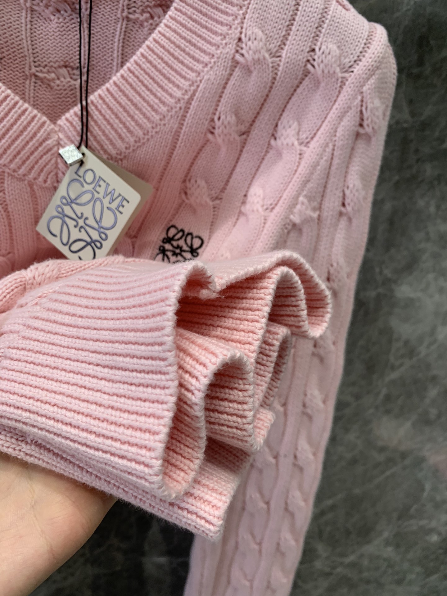 LOEWE ロエベ コットン セーター ニット ピンク 白 ネイビー 2色