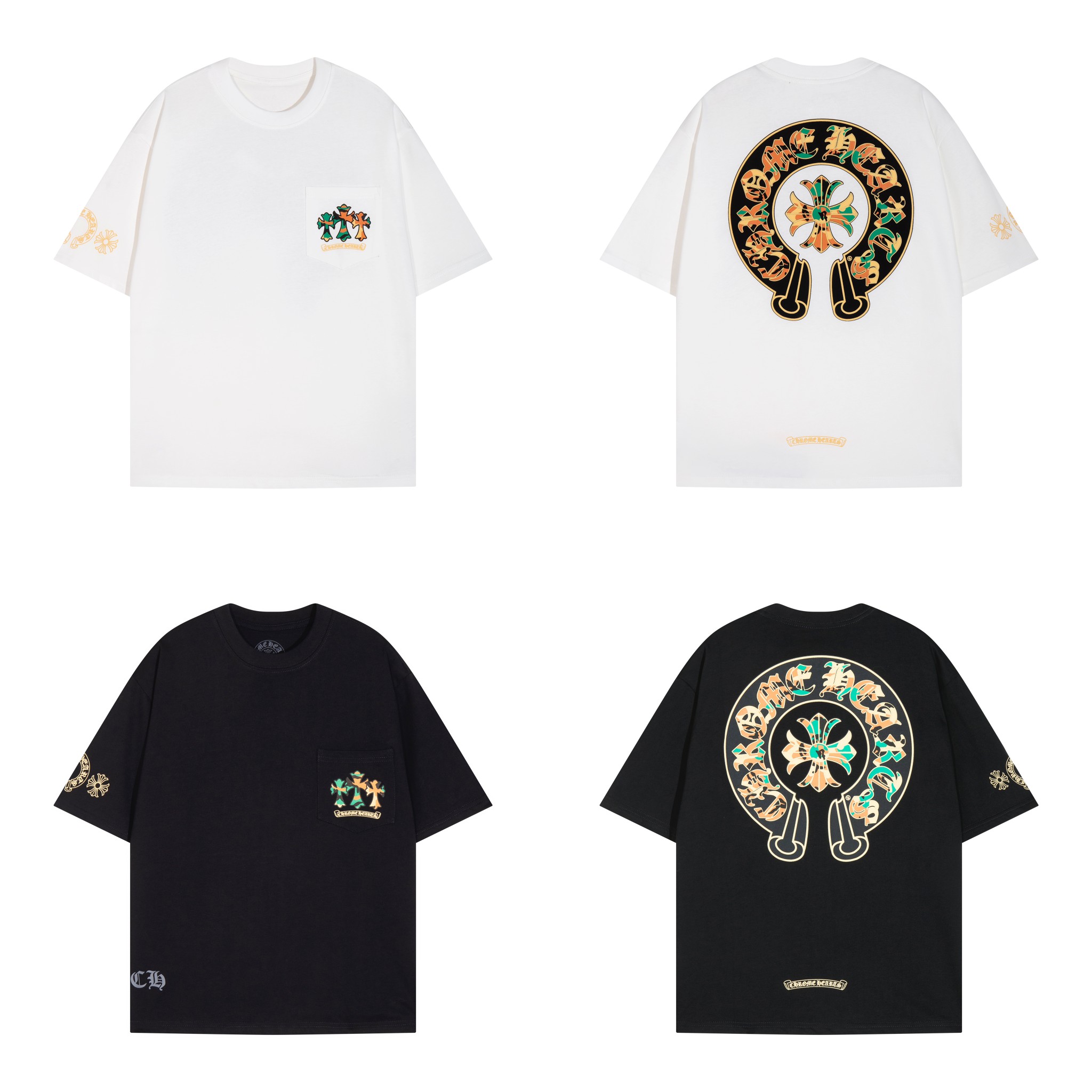 Chrome Hearts Tシャツ黒&白 H0117