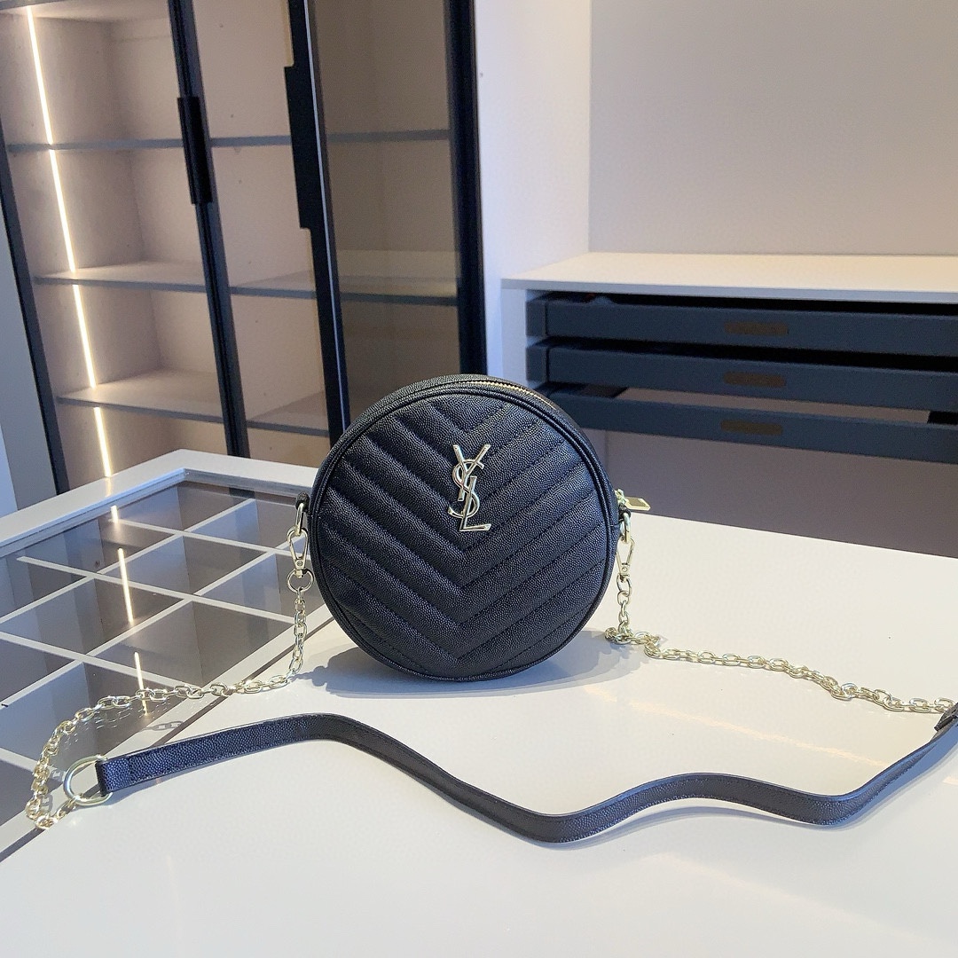 YSL サンローラン　 3セット　YSLトートバッグ（ポーチ付き）+丸型チェーン ショルダー バッグ+ミニ財布