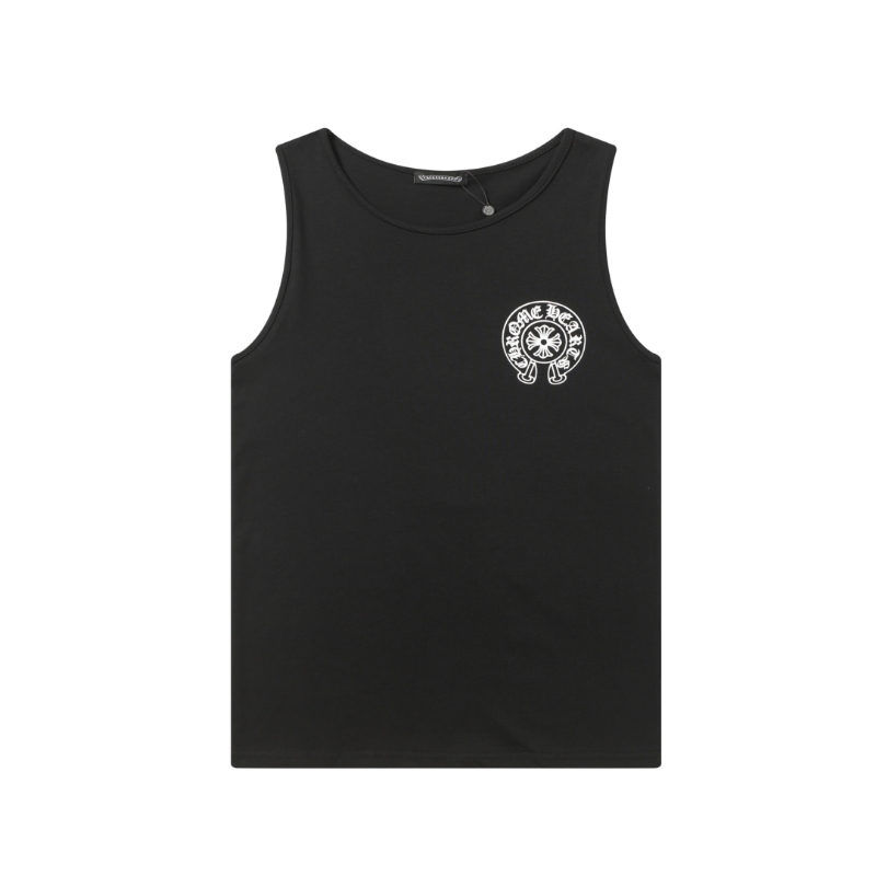 クロムハーツChrome Heartノースリーブシャツ 黒  綿100%  zH0192