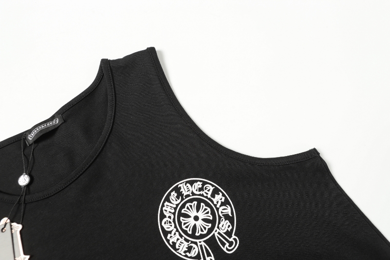 クロムハーツChrome Heartノースリーブシャツ 黒  綿100%  zH0192