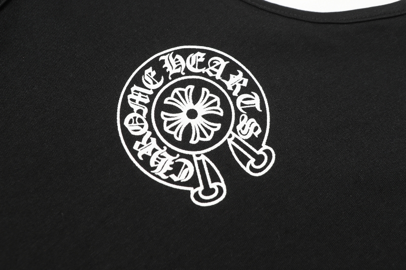 クロムハーツChrome Heartノースリーブシャツ 黒  綿100%  zH0192