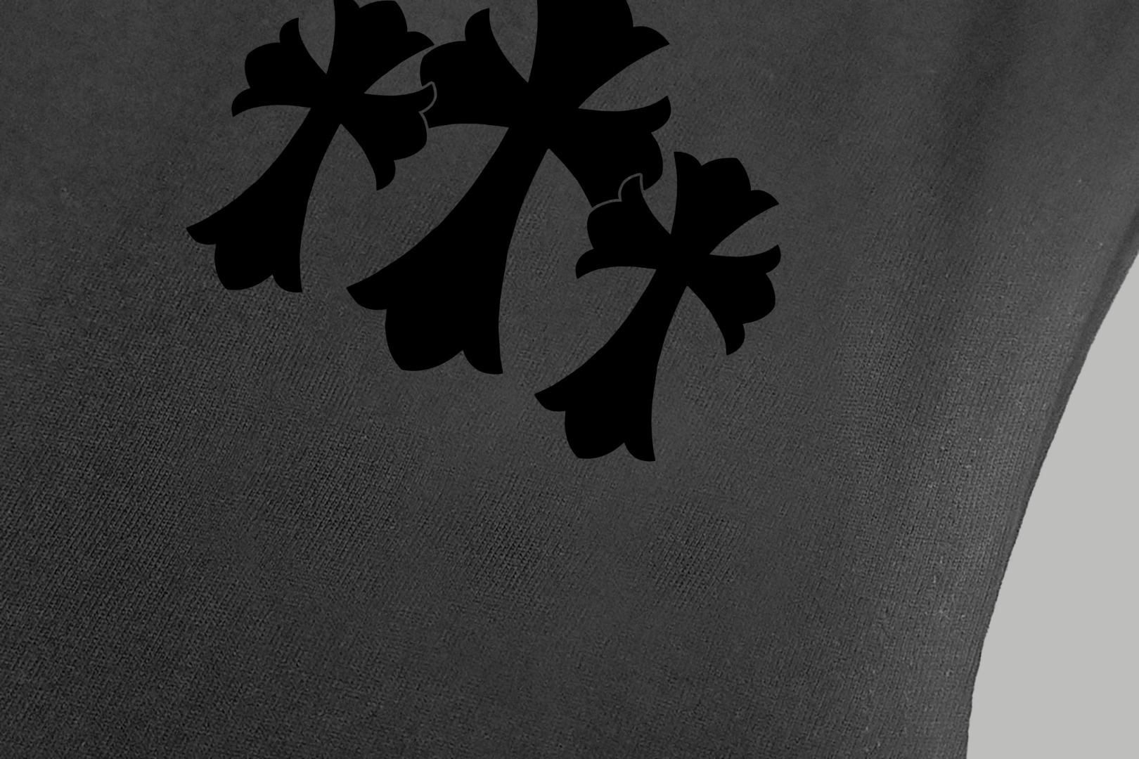 Chrome Heartクロムハーツ ノースリーブシャツ  黒 &白＆グレー綿100%  zH0194