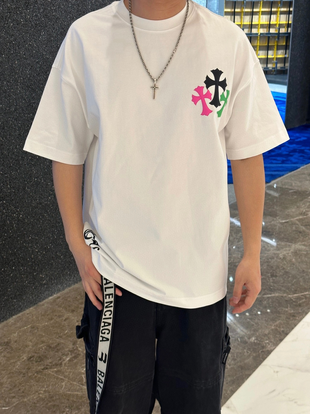 クロムハーツChrome Heart  Tシャツ黒&白  綿100%  zh0123