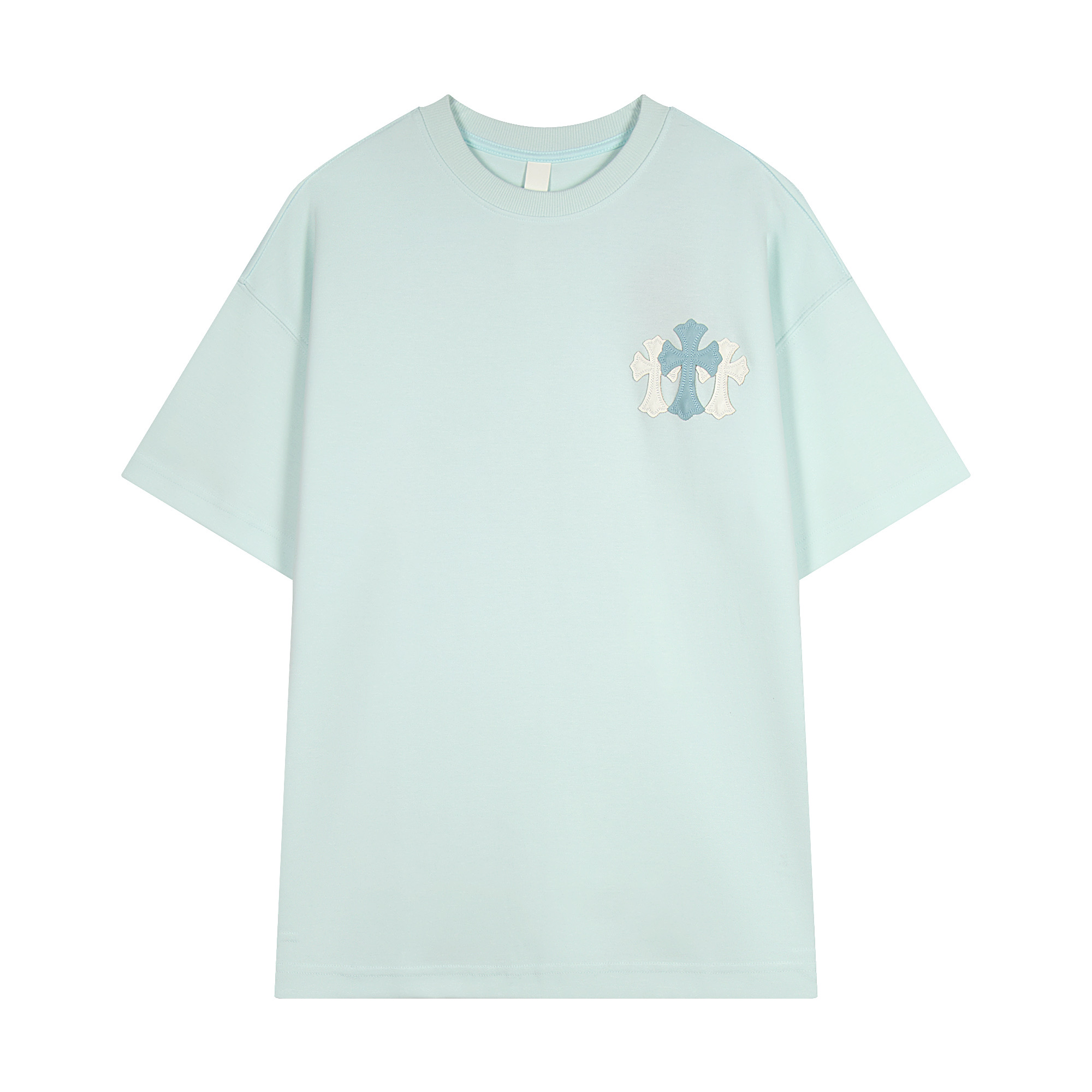 Chrome Heartクロムハーツ Tシャツ  黒 &白＆ブルー 3色　綿100%  zh0129