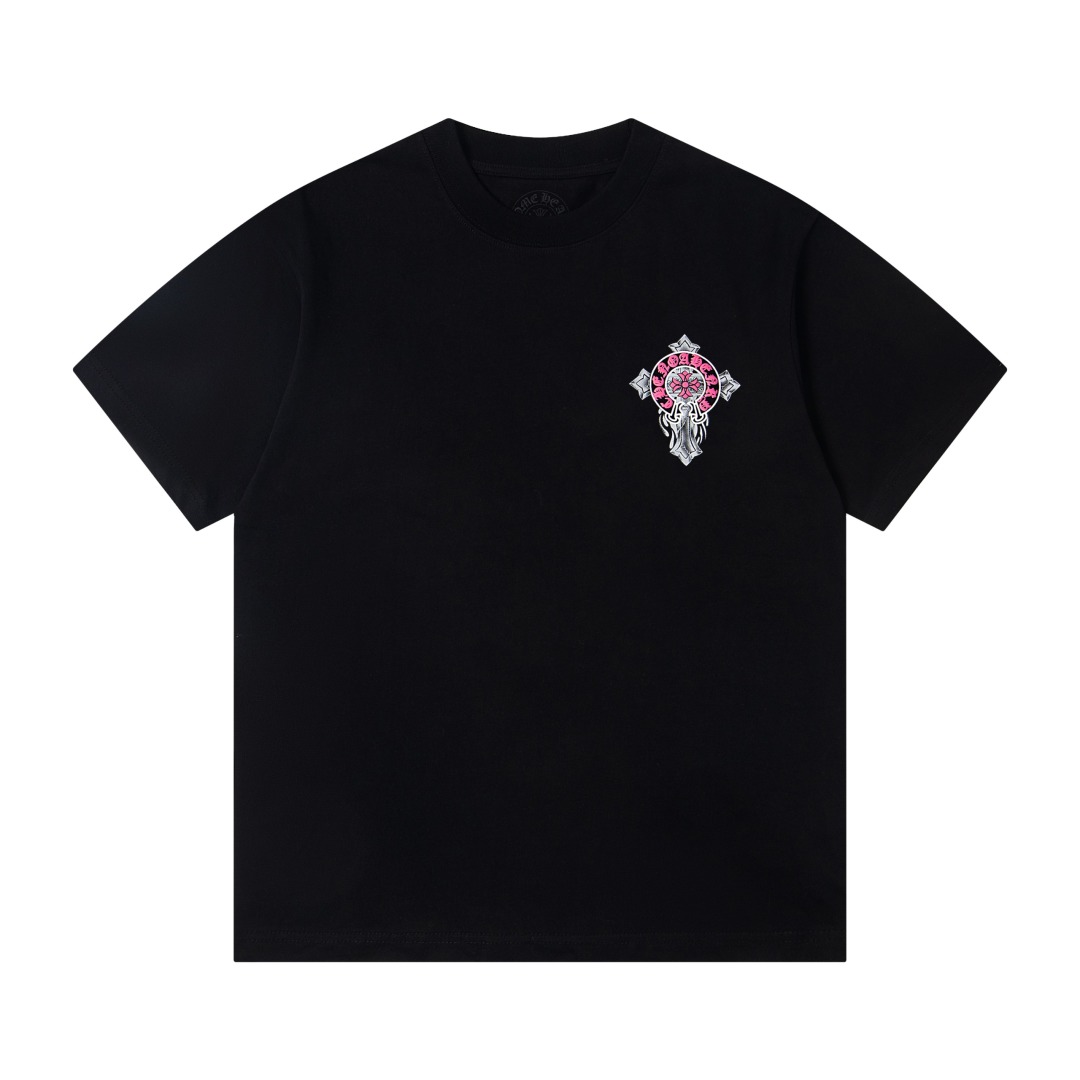 クロムハーツChrome Heart  Tシャツ　黒&白  2色　綿100%  zh0114
