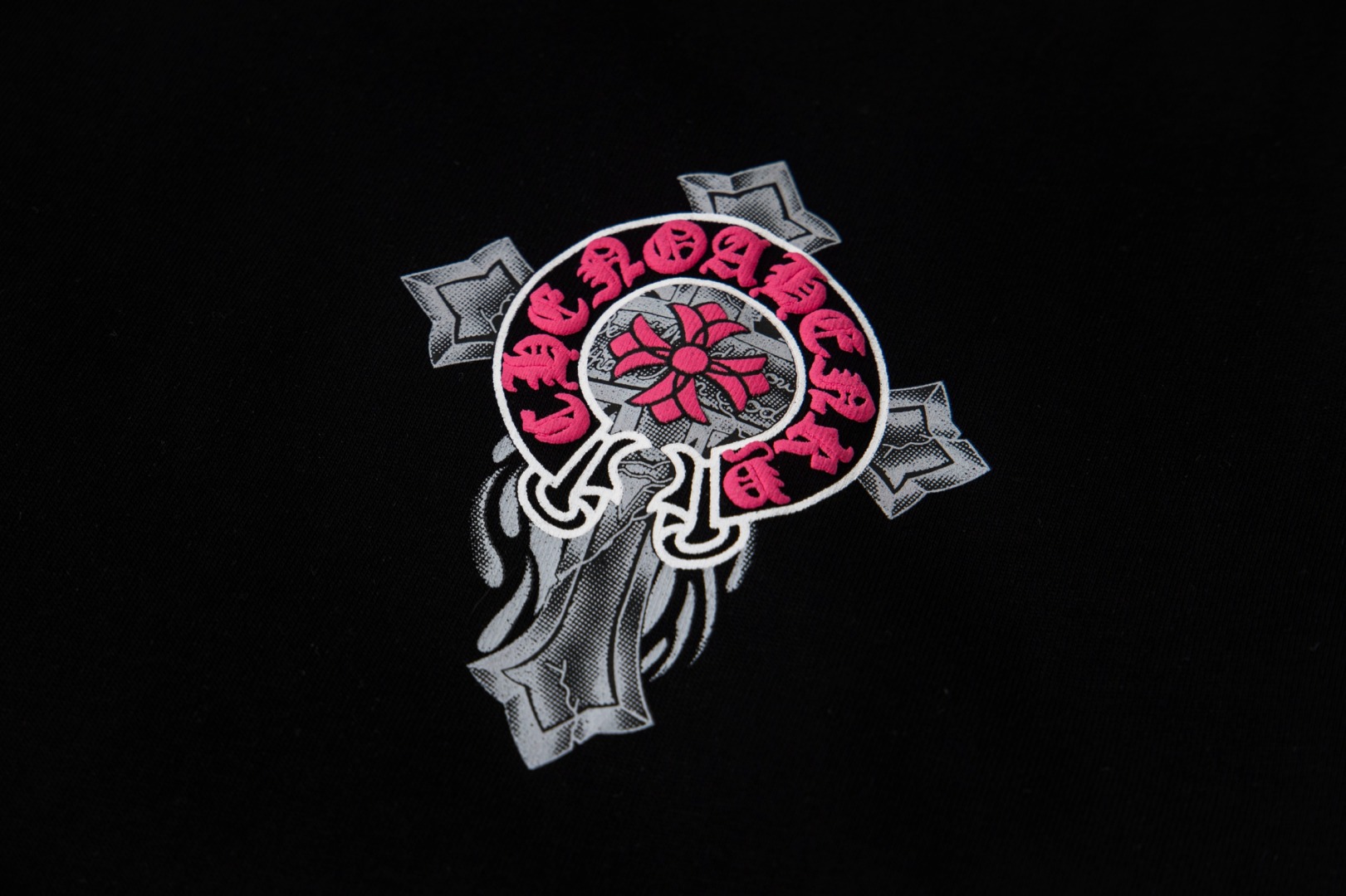 クロムハーツChrome Heart  Tシャツ　黒&白  2色　綿100%  zh0114