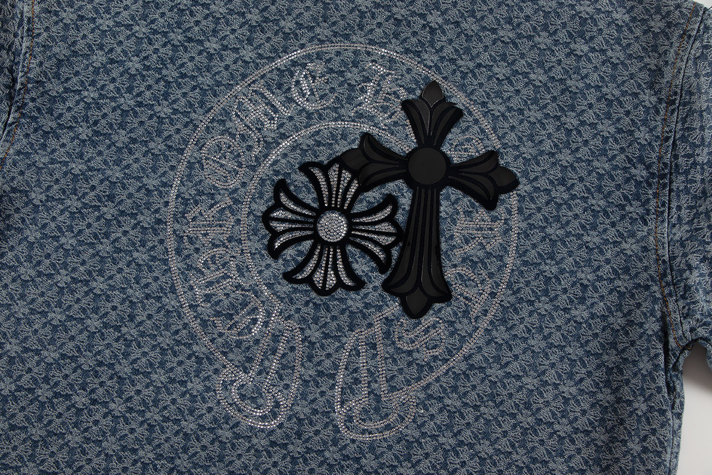 Chrome Heartクロムハーツ2025最新作 デニム半袖シャツ ch0200