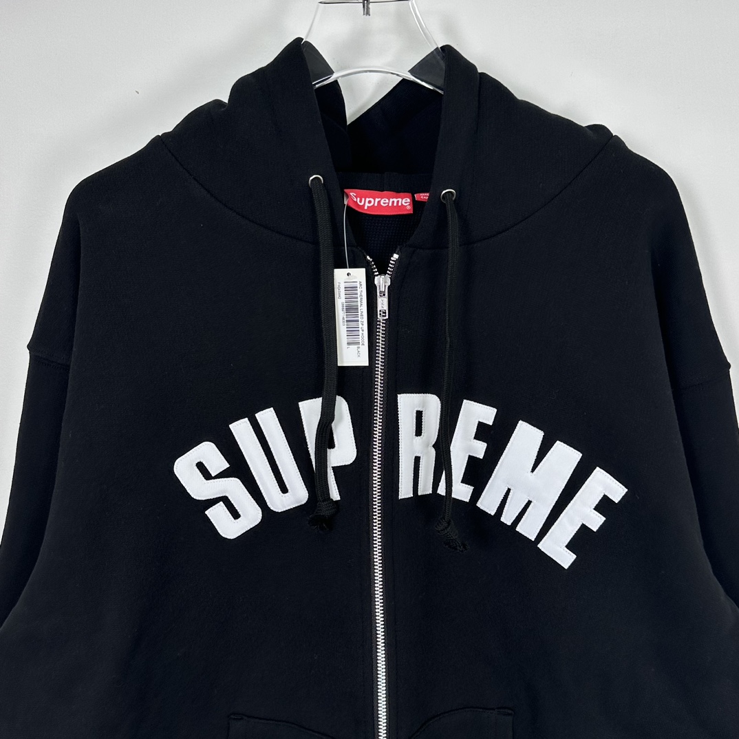 Supreme シュプリーム AW Collegiate Applique Zip Up Hooded Sweatshirt カレッジエイト アップリケ ジップアップ フードパーカー ブラック