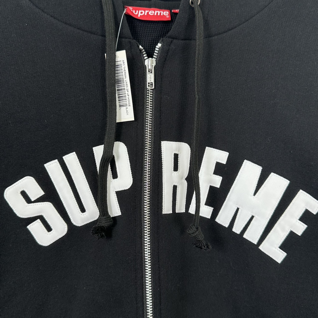 Supreme シュプリーム AW Collegiate Applique Zip Up Hooded Sweatshirt カレッジエイト アップリケ ジップアップ フードパーカー ブラック