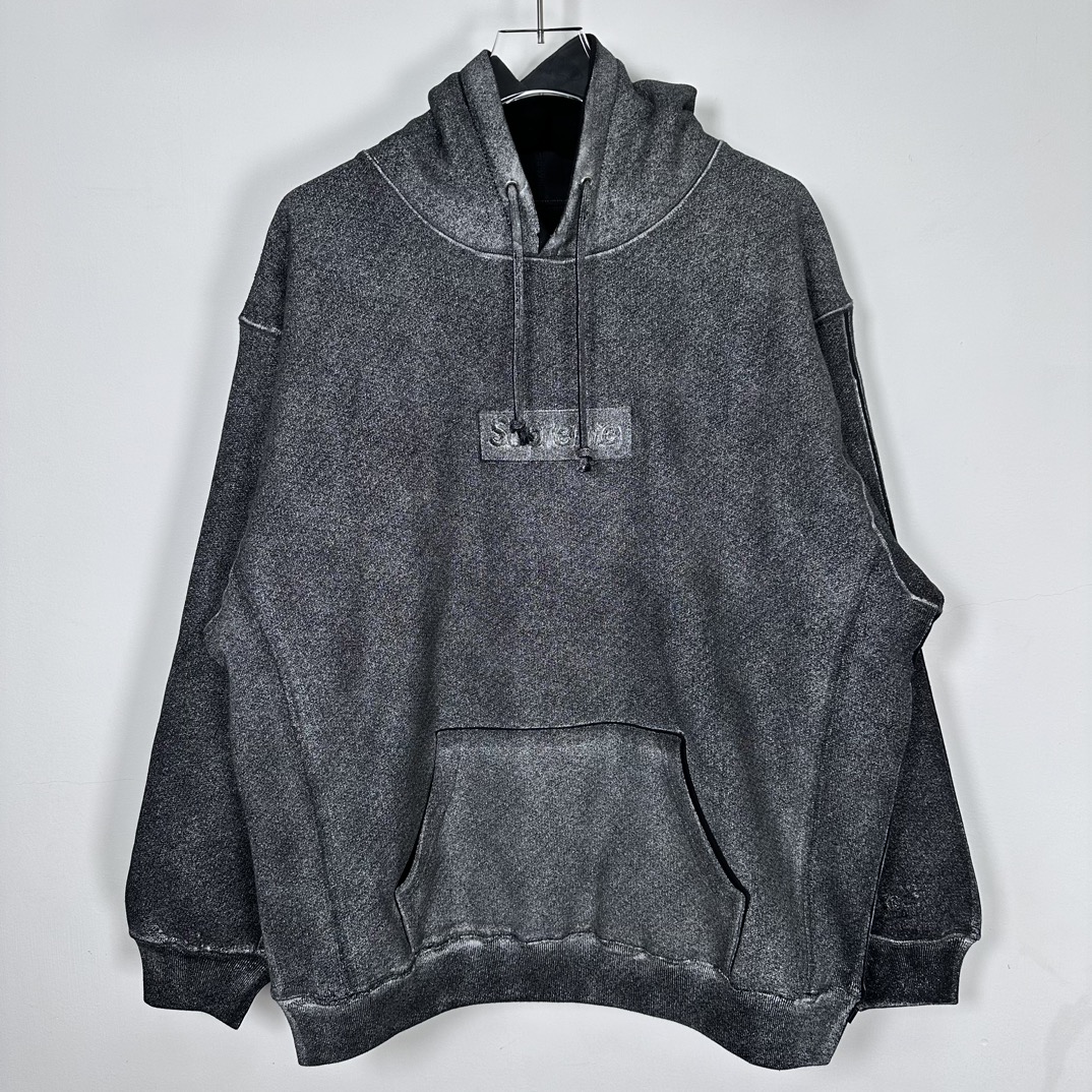 MM6 Maison Margiela Foil Box Logo Hooded Sweatshirt / メゾンマルジェラ フォイル ボックス ロゴ フーデッド スウェットシャツ
