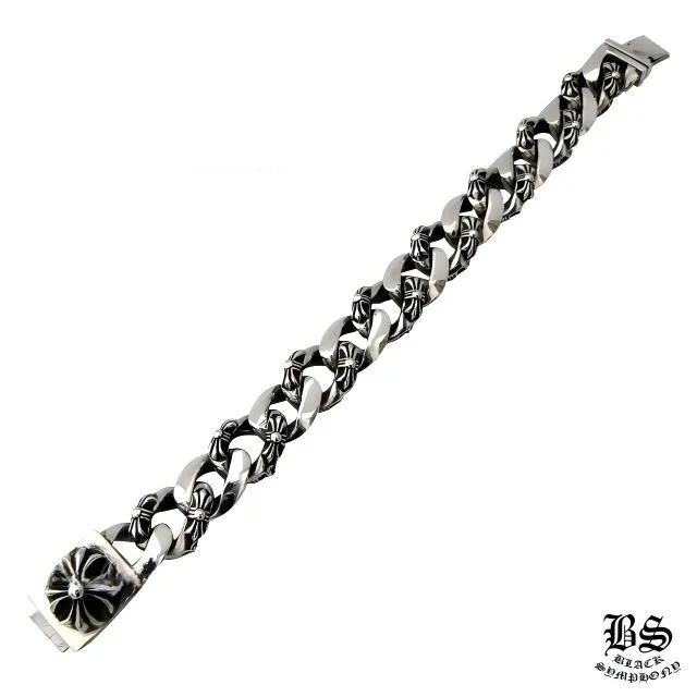 【CHROME HEARTS/クロムハーツ】クロムハーツ ファンシーチェーン ボックス ブレスレット 15リンク