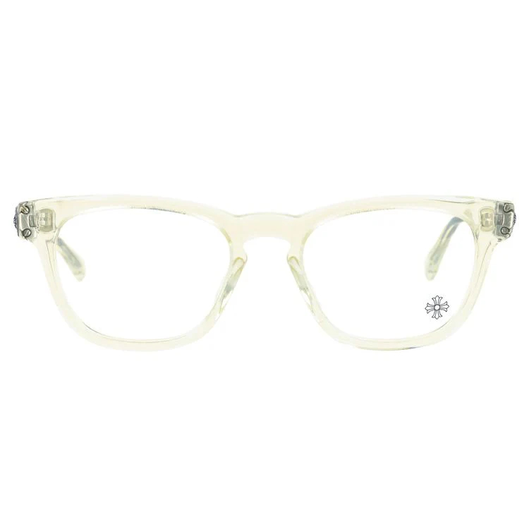 【Chrome Hearts】クロムハーツ メガネフレーム 伊達メガネ レギュラーフィット CHROME HEARTS LOUVIN CUP WC 48サイズ ウェリントン型 ユニセックス メンズ レディース