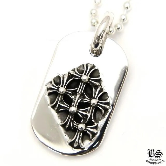 【CHROME HEARTS/クロムハーツ】クロムハーツ タイニーCHクロスカットアウトドッグタグ