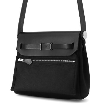 Herbag Zip 20 エールバック ミニショルダー ブラック　/シルバー金具 トワルアッシュヴァイキング/ヴァッシュハンター W刻印 