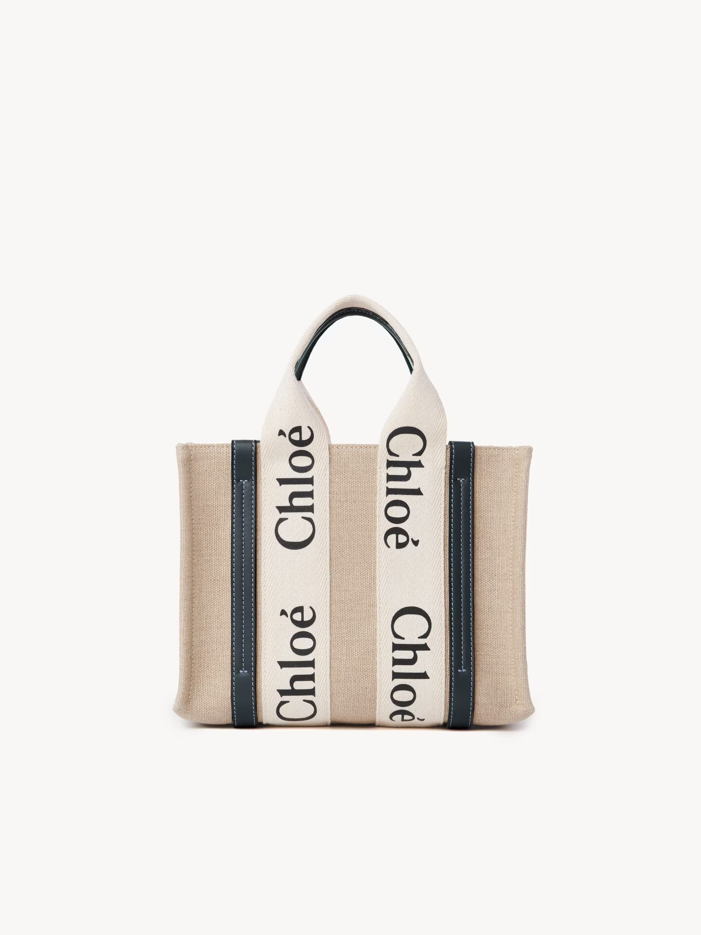 Chloé Chloe リネン製Woodyスモールトートバッグ
