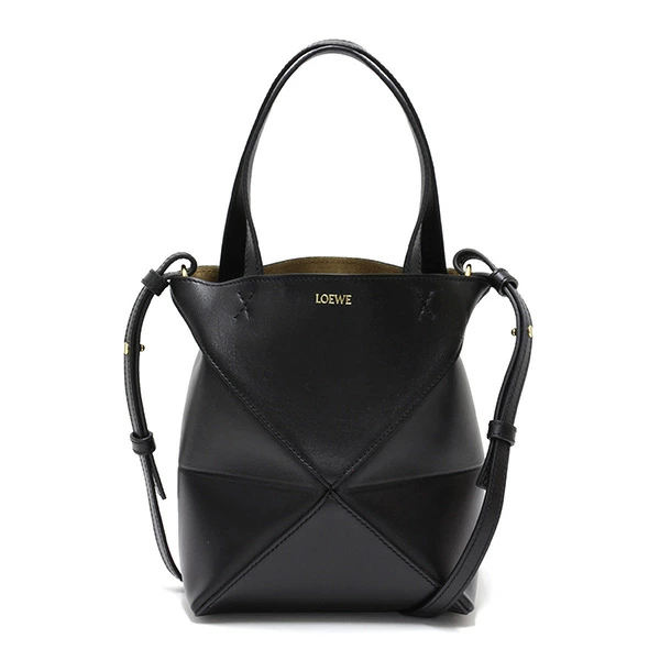 25AWモデル ロエベ LOEWE PUZZLE TOTE MINII レディース パズル フォルド トート ミニ【1100 BLACK】 BLACK