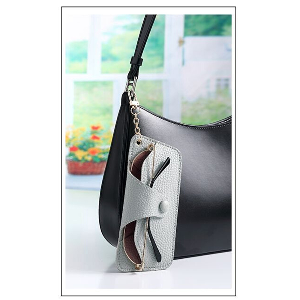 PU EYEWEAR POUCH WITH WRIST CHAIN