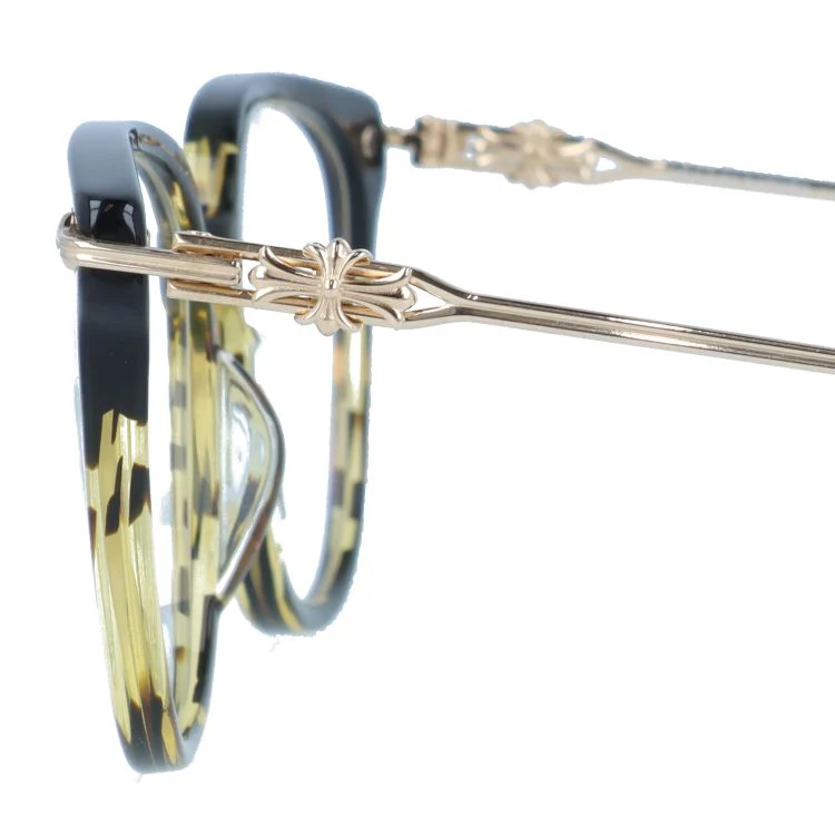 【Chrome Hearts】クロムハーツ メガネフレーム 伊達メガネ レギュラーフィット CHROME HEARTS THOT BK/VS-GP 52サイズ ウェリントン型 ユニセックス メンズ レディース