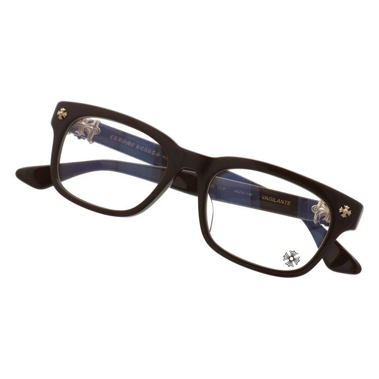 【Chrome Hearts】クロムハーツ メガネフレーム 伊達メガネ レギュラーフィット CHROME HEARTS VAGILANTE CLB 54サイズ CHプラス スクエア型 ユニセックス メンズ レディース