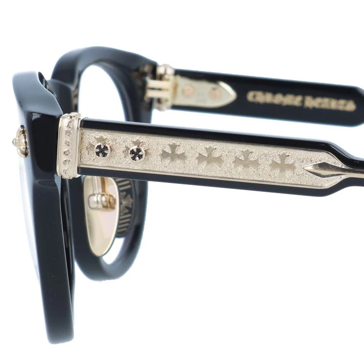 【Chrome Hearts】クロムハーツ メガネフレーム 伊達メガネ CHROME HEARTS DINGALONGLINGLONG BK-18KGP 49サイズ ボストン ユニセックス メンズ レディース