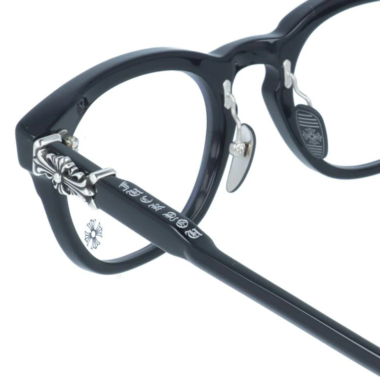 【Chrome Hearts】クロムハーツ メガネフレーム 伊達メガネ CHROME HEARTS RODSICLE BK 51サイズ フローラル ボストン型 ユニセックス メンズ レディース