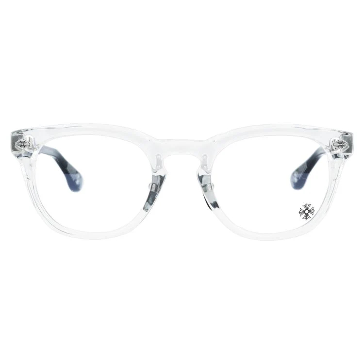 【Chrome Hearts】クロムハーツ メガネフレーム 伊達メガネ CHROME HEARTS RODSICLE CRYS-BK 51サイズ フローラル ボストン型 ユニセックス メンズ レディース