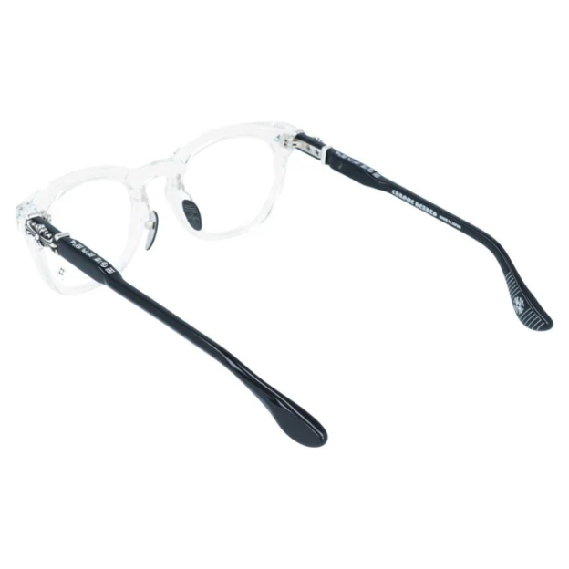 【Chrome Hearts】クロムハーツ メガネフレーム 伊達メガネ CHROME HEARTS RODSICLE CRYS-BK 51サイズ フローラル ボストン型 ユニセックス メンズ レディース