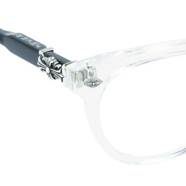 【Chrome Hearts】クロムハーツ メガネフレーム 伊達メガネ CHROME HEARTS RODSICLE CRYS-BK 51サイズ フローラル ボストン型 ユニセックス メンズ レディース