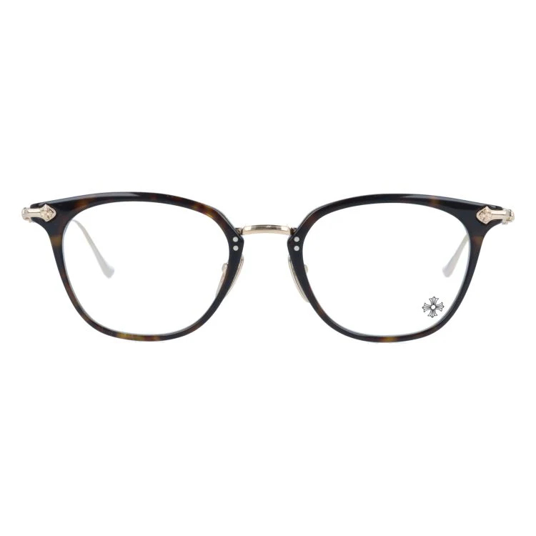 【Chrome Hearts】クロムハーツ メガネフレーム 伊達メガネ CHROME HEARTS SHAGASS DT/GP 51サイズ CHクロス ウェリントン型 ユニセックス メンズ レディース