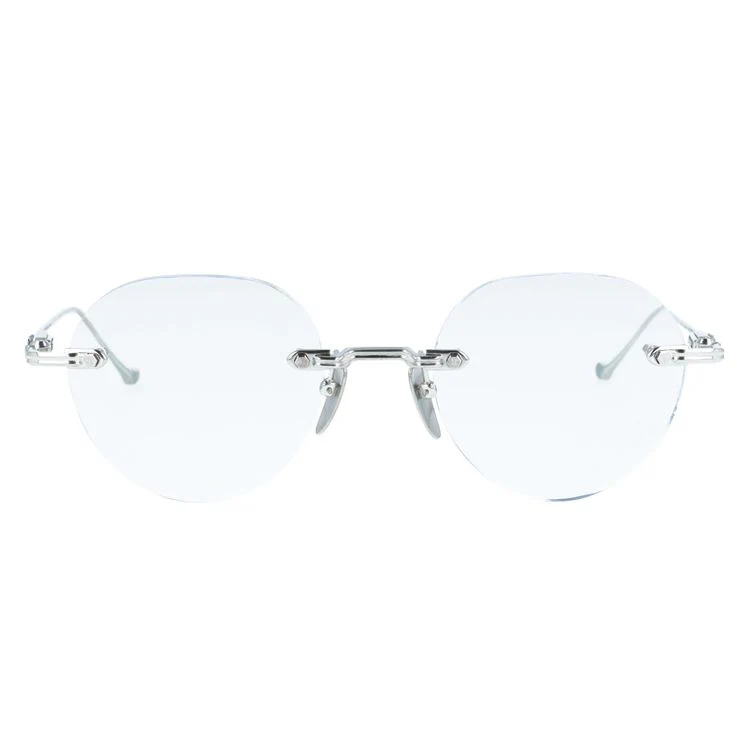 【Chrome Hearts】クロムハーツ メガネフレーム 伊達メガネ CHROME HEARTS SOFFFFFFFFERS I SS 49サイズ フローラル ボストン型 リムレス ツーポイント ユニセックス メンズ レディース