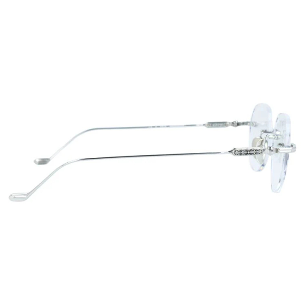 【Chrome Hearts】クロムハーツ メガネフレーム 伊達メガネ CHROME HEARTS SOFFFFFFFFERS I SS 49サイズ フローラル ボストン型 リムレス ツーポイント ユニセックス メンズ レディース