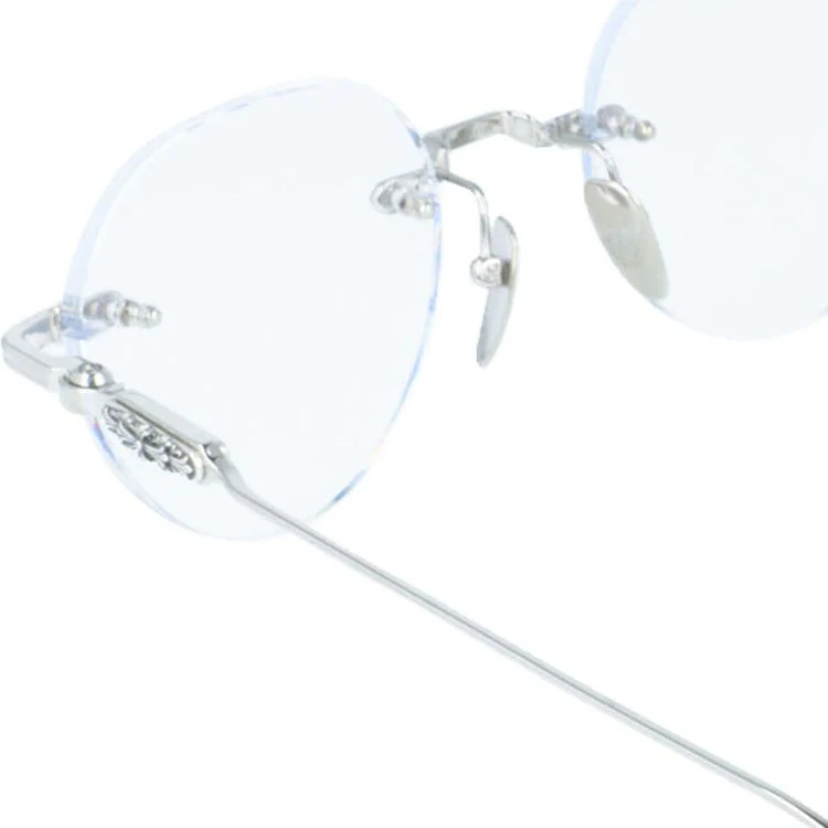 【Chrome Hearts】クロムハーツ メガネフレーム 伊達メガネ CHROME HEARTS SOFFFFFFFFERS I SS 49サイズ フローラル ボストン型 リムレス ツーポイント ユニセックス メンズ レディース